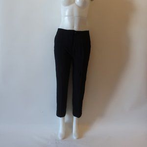 Womens Antonio Fusco Milano For Bergdorf Goodman Black Flat Front Pants 44 US/L*
